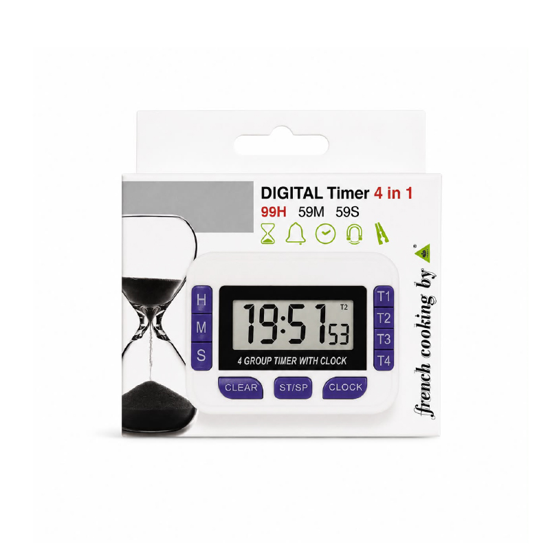 Digital 4-in-1 Kitchen Timer